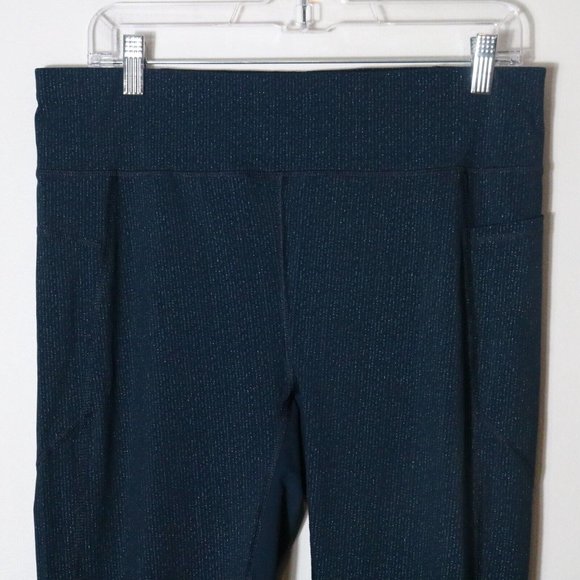 Sweaty Betty Womens Zero Gravity Legging Size XXL Glitter Blue Cropped High rise - Picture 3 of 8